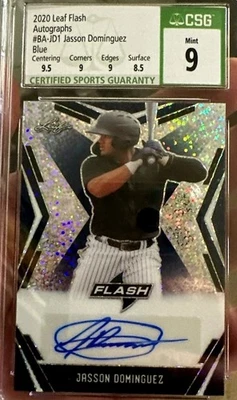 2020 Leaf Flash /50 Jasson Dominguez Auto CSG 9 - Image 1 of 3