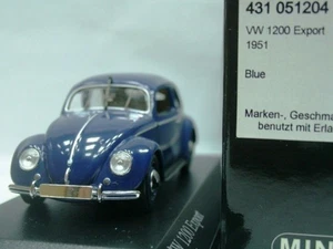 WOW EXTREMELY RARE VW Beetle Käfer 1200 1951 S.Blue Split Window 1:43 Minichamps - Picture 1 of 3