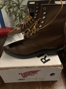 Botas de Trabajo Red Wing Para Hombre 10.5 E2 Puntera de Seguridad Cuero Marrón 2233 Hechas en EE. UU. - Imagen 1 de 14