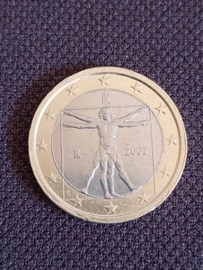 Italia 1 euro 2002 ,Leonardo Da Vinci ,CIRC, errores, coleccionable. - Imagen 1 de 5