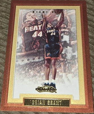 Brian Grant 2002-2003 Fleer Showcase Gold Row 3 Parallel Card #'d 80/100 Miami - Image 1 of 2