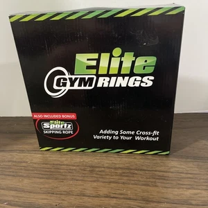 NIB Elite Gym Gymnastic Exercise Rings Cross-Fit Elite Sportz Skipping Rope - Picture 1 of 4