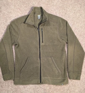 Chaqueta polar Stio Sherpa para hombre mediana verde sombra montaña cremallera completa 2424 - Imagen 1 de 15