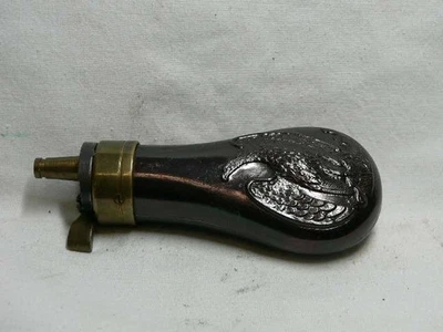 DE COLECCIÓN RARA PISTOLA POTRO COBRE LATÓN PISTOLA POTRO FRASCO GUERRA CIVIL EE. UU. ÁGUILA Foto 1 de 3