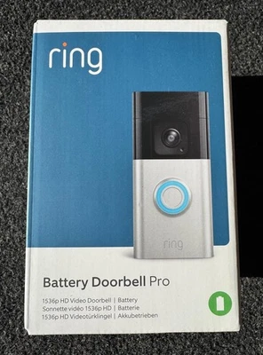 Ring Battery Video Doorbell Pro Camera HD Video Colour Night Vision NEW - Image 1 of 4