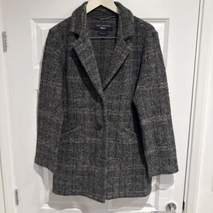 Paul Costelloe Women’s Grey Knit Knitted Cardigan Wool Blend Size 14 - Picture 1 of 5