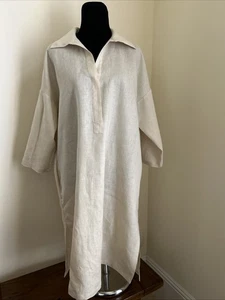 Vestido Max Mara Leisure Derris de lino neutro talla XL - Imagen 1 de 6