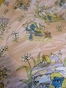 Smurfette 1983 Comforter Twin Light Pink - Picture 1 of 10