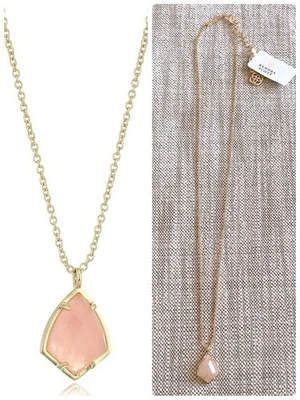 Collar colgante de cuarzo rosa Kendra Scott 'Cory', tono dorado Foto 1 de 4
