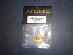 Atomic 1/28 scale RC Car Part No DRZV2-UP05B DRZV2 Alu Toe in Block Combo set3.5 - Picture 1 of 1