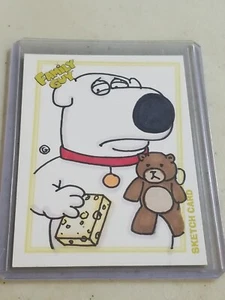 Family Guy Season 2 Trading Cards Color Sketch Brian wash Teddy by Joel A. Gomez - Picture 1 of 3