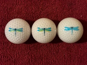 3 Volvik Dragon Fly Logo Used Golf Ball - Mint Condition - Picture 1 of 2