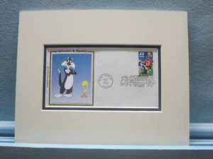 Saluting Sylvester & Tweety Bird & First Day Cover of their own stamp - Picture 1 of 1