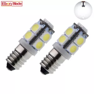 2 X 6V DC E10 LED BULB LAMP 9SMD SCREW 6 VOLT XENON WHITE BICYCLE TORCH 1447 MES - Picture 1 of 7
