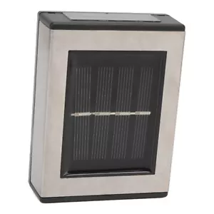 2 Sets Solar Wall Light IP65 Waterproof Outdoor LED Lamp White Lighting - Picture 1 of 24