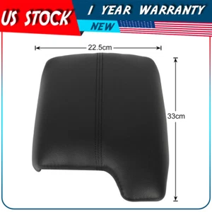 Fits 2013-2017 Honda Accord 9th Black Center Console Lid Armrest Leather Cover - Picture 1 of 6