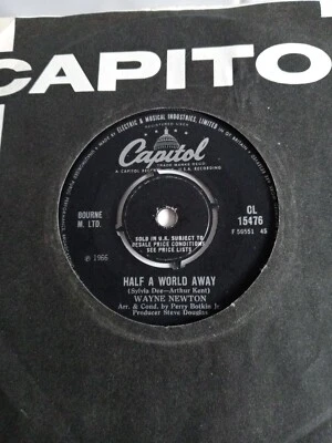 Wayne Newton - Half A World Away (Capitol CL 15476) VG+ - Image 1 of 2