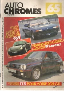 AUTO CHROM MAGAZIN 65 BINDER SCIMITAR SSI MINI GTM 205 GTI DINO FERRARI 400i - Bild 1 von 1
