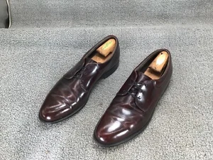 Vintage Goodyear Welted Oxfords Shoes Men's 12 D Burgundy Leather Made In USA - Picture 1 of 13