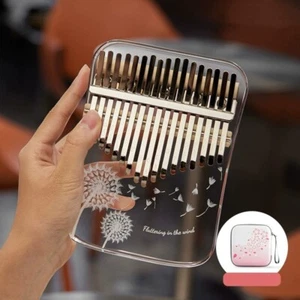 Pianoforte Pollice Kalimba Acrilico 21 Tasti Portatile Regalo da Viaggio per Amanti della Musica - Foto 1 di 16