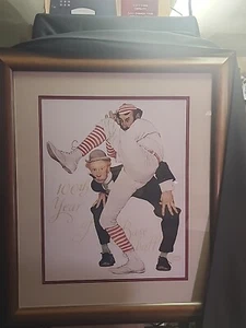 Fine Art Litho Print NORMAN ROCKWELL Baseball "Low and Inside" Framed 26"x 30" - Picture 1 of 5