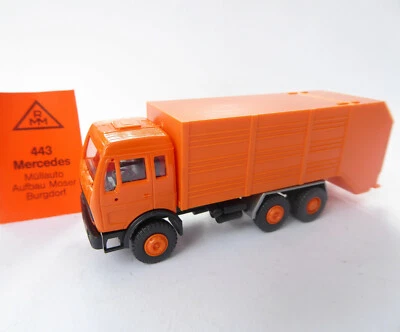 Müllauto Mercedes Moser/Burgdorf  -  Roskopf 443  H0 1.87  in OVP # 0295 - Bild 1 von 2