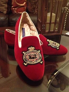 Ralph Lauren Womens "Quintessa" Equestrian Logo Slippers Sz 5.5 Made N Italy New - Picture 1 of 8