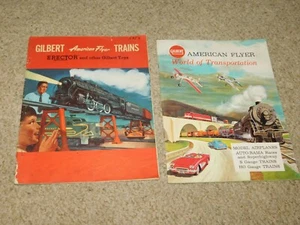 2 VINTAGE 1954 GILBERT AMERICAN FLYER S - HO SCALE TRAINS  ERECTOR SETS BOOKLETS - Picture 1 of 4