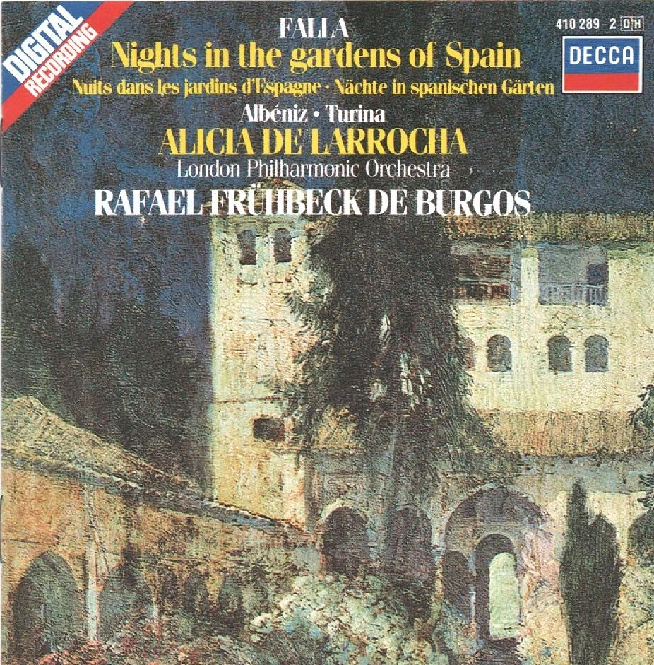 Falla - Nights In The Gardens Of Spain (CD 1984) Albéniz; Turina; De Burgos - Image 1 of 2