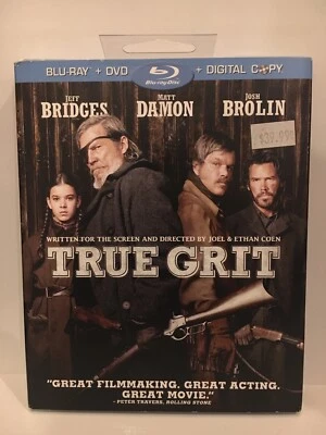 True Grit (Blu-ray+DVD+Digital Copy, 2011, 2-Disc Set) Slipcover! New! Sealed! - Image 1 of 2