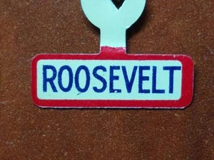 Roosevelt Tab Franklin FDR President Campaign Item Red White Blue - Picture 1 of 3
