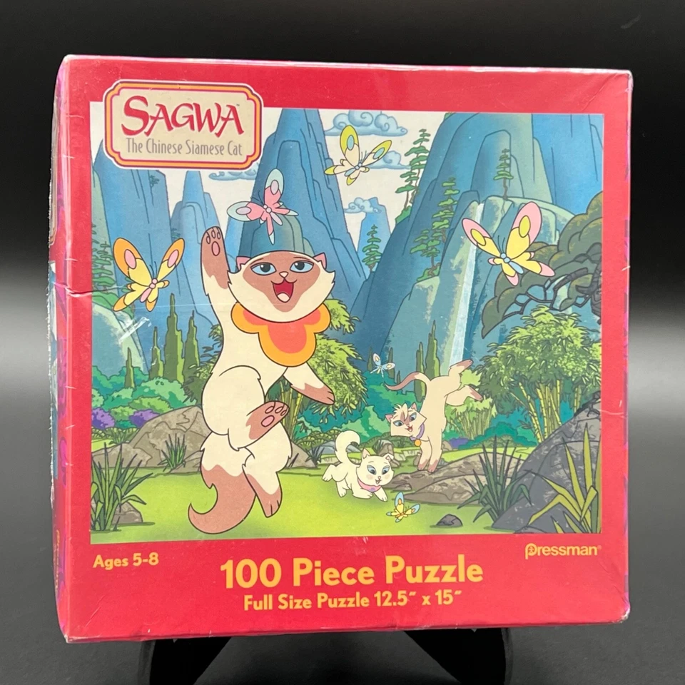 2002 Pressman (PBS Kids) Sagwa The Chinese Siamese Cat 100 pc. Jigsaw Puzzle NIP - Image 1 of 4