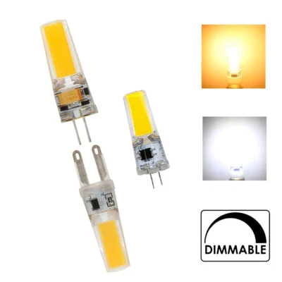 Dimmable G4 G9 COB LED Light Bulbs 12V 220V 3W 6W Lamps Replace 40W Halogen RH - Image 1 of 4