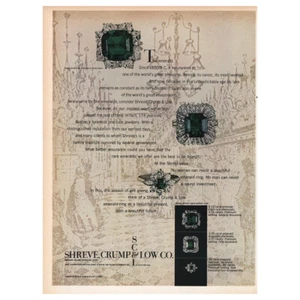 1974 Shreve Crump & Low: The Emerald Vintage Print Ad - Picture 1 of 1