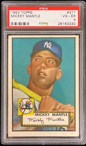 1952 Topps #311 Mickey Mantle Rookie PSA 4 VG-EX Yankee