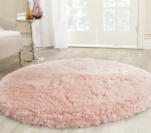Safavieh Hand-Tufted PINK Polyster Shag Area Rugs - SG270P - Picture 1 of 17