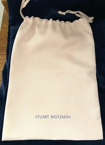 STUART WEITZMAN Soft Peach Pink Drawstring Dust Bag Handbag Shoe Travel Holder - Picture 1 of 4