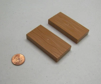 Lego Duplo 2 Delgado Marrón Claro Madera Grano 2X4 Panel Bloque de Construcción Parte Casa Foto 1 de 3