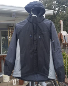 Free Country Black Convertible Hooded Jacket Coat Lined Many Pockets XL - Picture 1 of 5