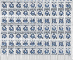 US Scott 1125, Jose de San Martin 4 Cents, 1959, Full Mint Sheet of 70, F/VF - Picture 1 of 2