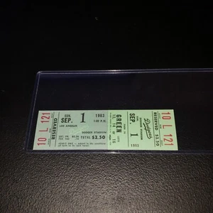 Willie Mays 2,000th Hit Full Ticket - Sept. 1, 1963 - Rare! - Picture 1 of 3