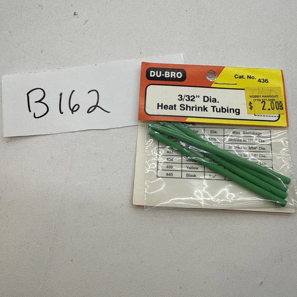 DuBro Heat Shrinkwrap,3/32",Green [DUB436] - Image 1 of 1