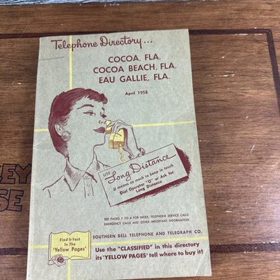 1958 Telephone Directory Cocoa Beach EAU Gallie FLA  Yellow Pages - Image 1 of 4