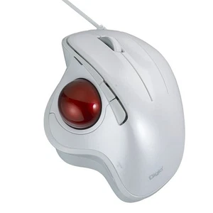 Digio2 Trackball Maus, kabelgebunden, 5 Tasten, optisch, weiß - Bild 1 von 7
