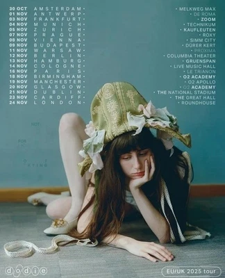 Dodie – EU & UK Tour 2025, October–November Concert Poster, Stylish Pop Music - Image 1 of 4