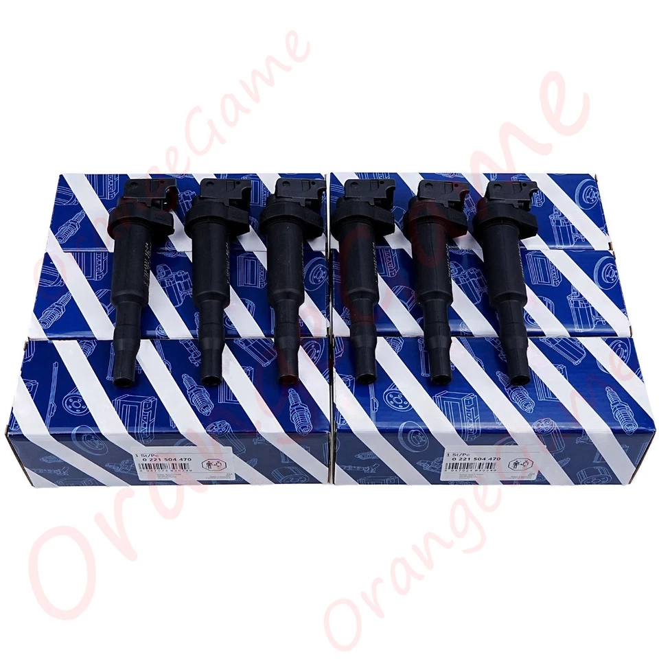 Juego de 6 bobinas de encendido originales OEM 12137594937 0221504470 para Bosch BMW 325i 328i Foto 1 de 4