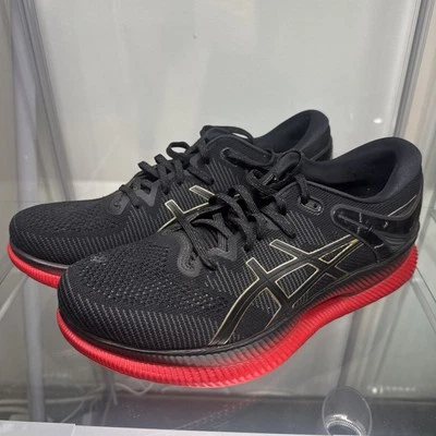 Asics Meta Ride Mens Running Shoes Size 11.5 Black Red Training Nice! - Image 1 of 4
