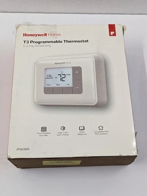 Termostato branco programável Honeywell Home RTH6360D1002 digital testado funciona - Imagem 1 de 4