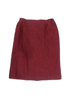 Falda Pendleton De Colección Años 80 Mujer 32 Pulgadas Cintura 100% Lana Rosa Pata de Gallo Preppy Foto 1 de 4