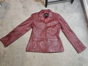 Medium MOSSIMO SOFT Red LEATHER  JACKET  - Picture 1 of 7